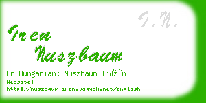 iren nuszbaum business card